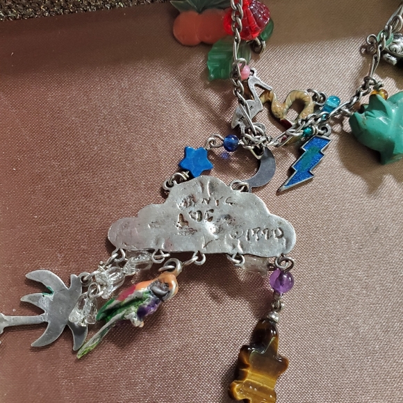 Vintage Lucy Issacs Sterling Rainforest Necklace - Picture 14 of 16